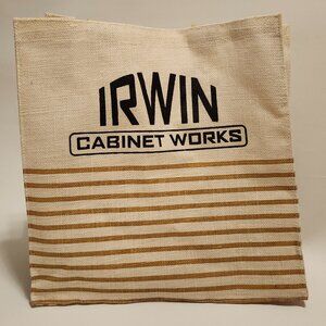 IRWIN Cabinet Works Burlap Tote Bag LARGE